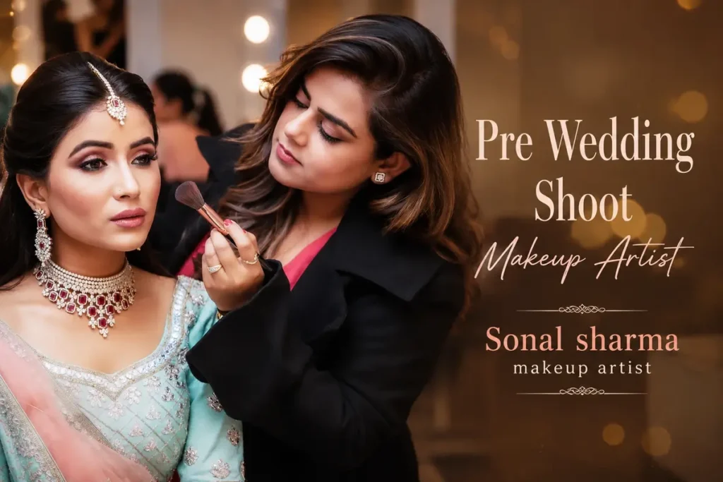 Pre Wedding Shoot Makeup Artist in Delhi